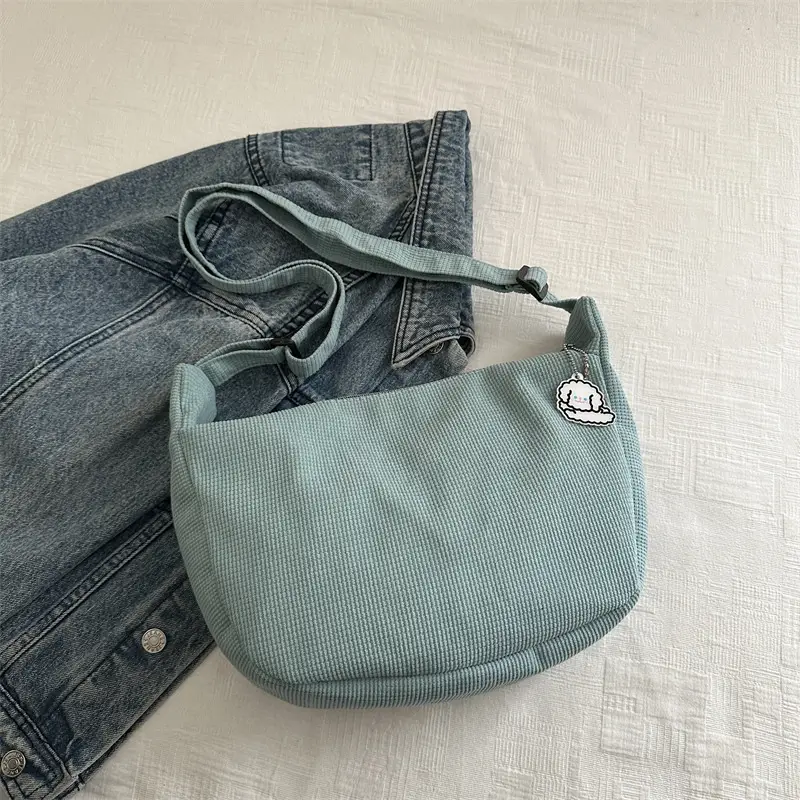 Women's Large Canvas Shoulder Bag Beige 2025 Spring Summer - Image 6