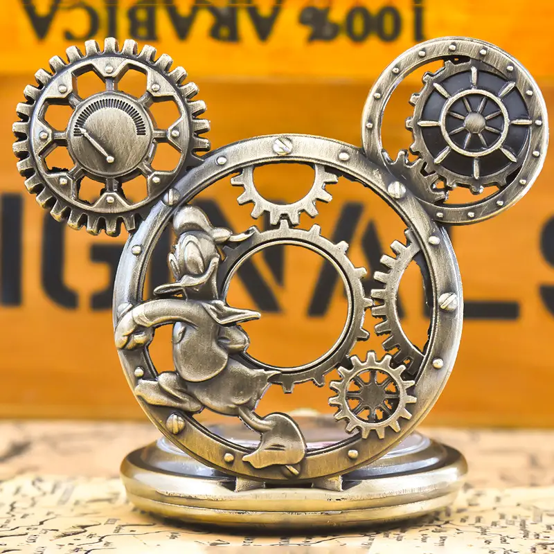 Cross-Border Animal Mouse Flip Pocket Watch Necklace — feature 6