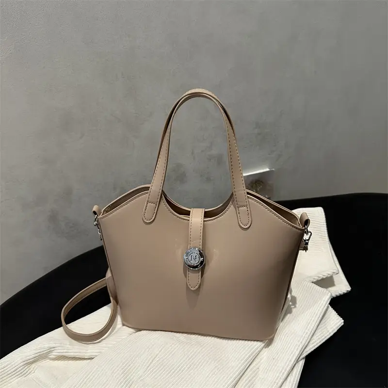 Pink Textured Handheld Bucket Bag for Women - Image 11
