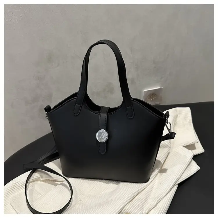 Pink Textured Handheld Bucket Bag for Women — feature 21
