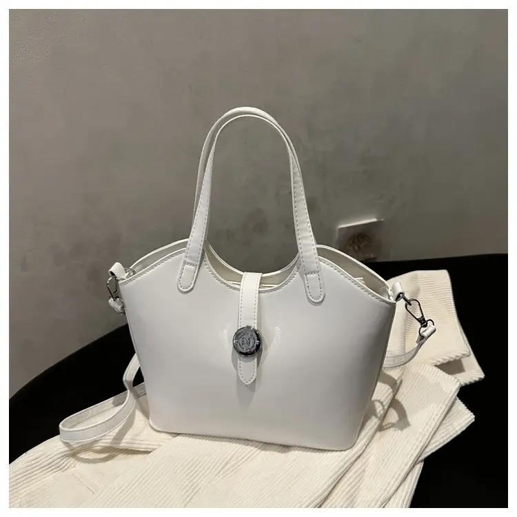 Pink Textured Handheld Bucket Bag for Women — feature 22