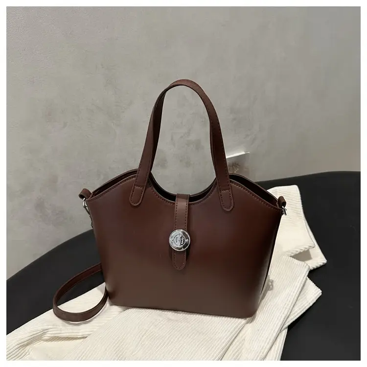 Pink Textured Handheld Bucket Bag for Women — feature 24