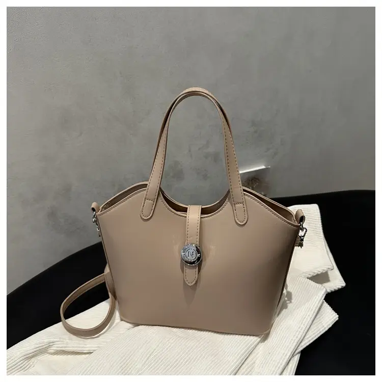 Pink Textured Handheld Bucket Bag for Women — feature 25