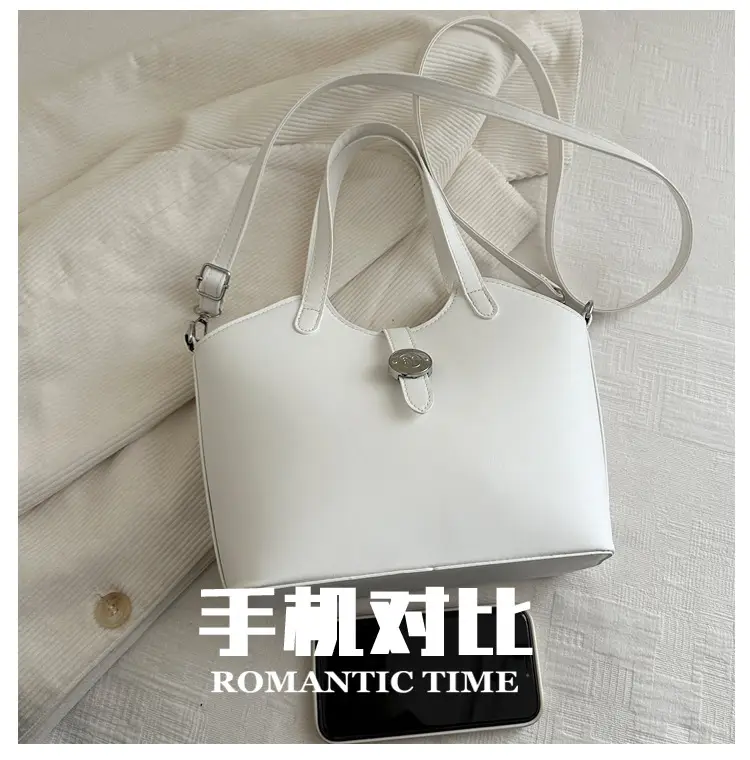 Pink Textured Handheld Bucket Bag for Women — feature 4