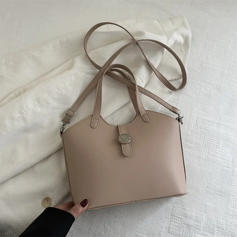 Pink Textured Handheld Bucket Bag for Women - Image 6