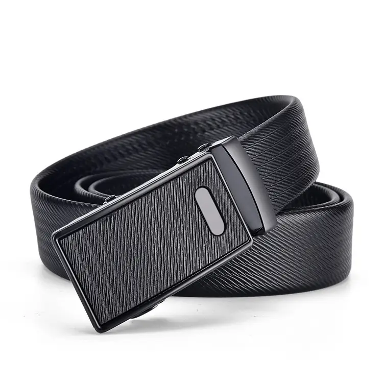 Men's Brown Leather Automatic Buckle Belt — feature 12