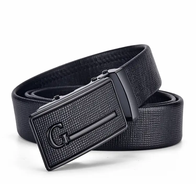 Men's Brown Leather Automatic Buckle Belt — feature 15