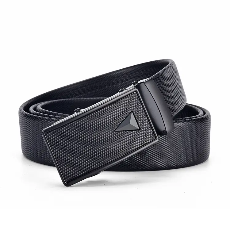 Men's Brown Leather Automatic Buckle Belt — feature 9