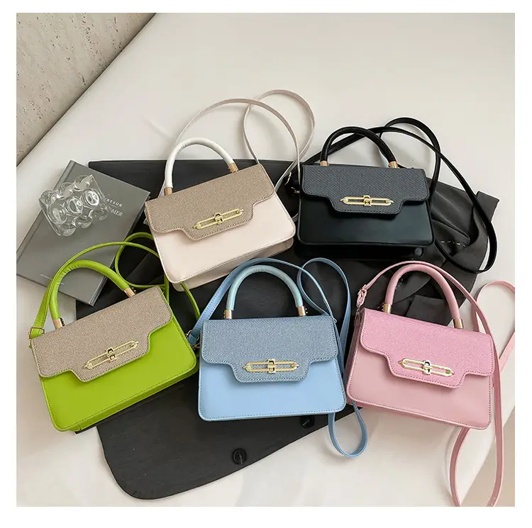Light Blue Lock Buckle Crossbody Bag for Women — feature 24