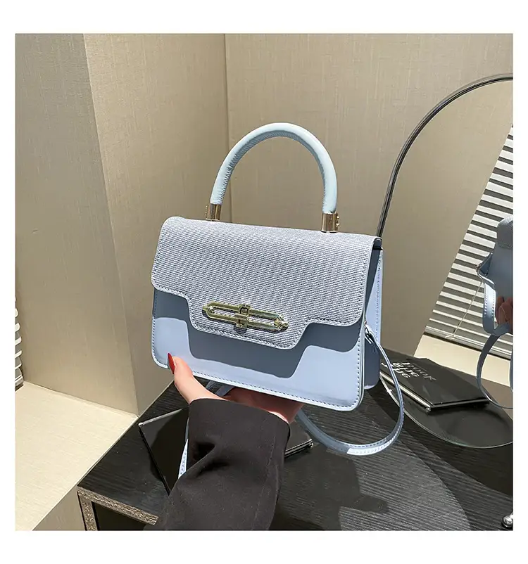 Light Blue Lock Buckle Crossbody Bag for Women — feature 26