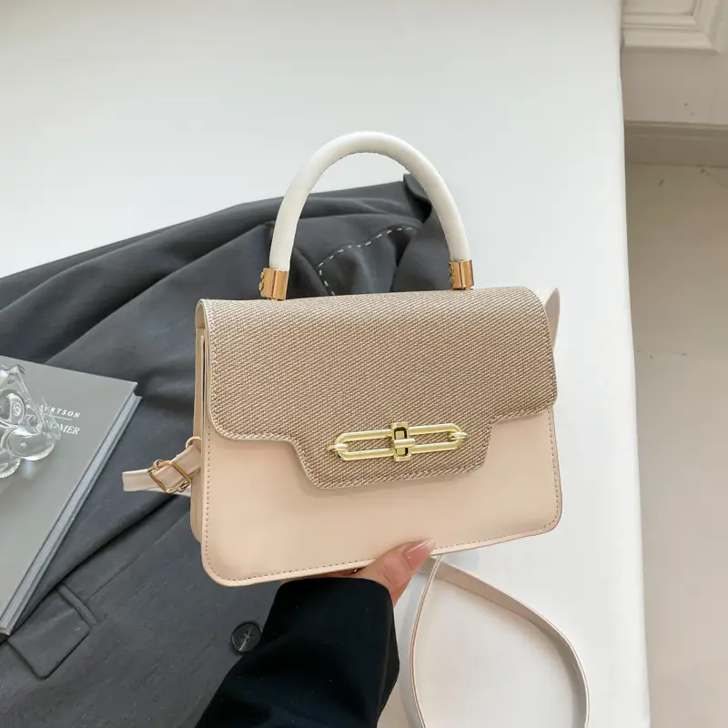Light Blue Lock Buckle Crossbody Bag for Women - Image 2