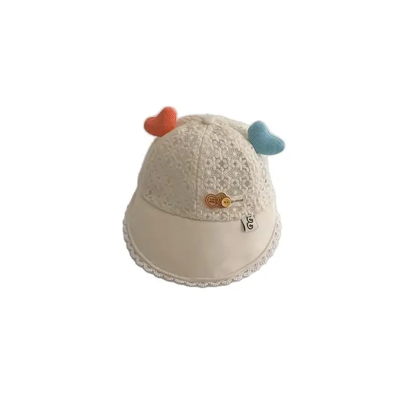 Girls Sun Hat with Cute Beads & Big Brim - Image 8