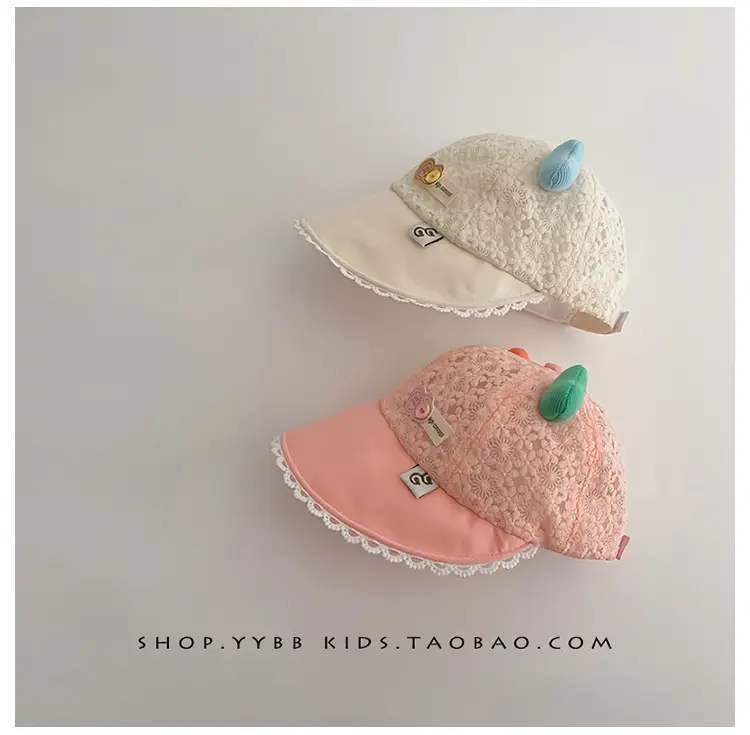 Girls Sun Hat with Cute Beads & Big Brim — feature 11
