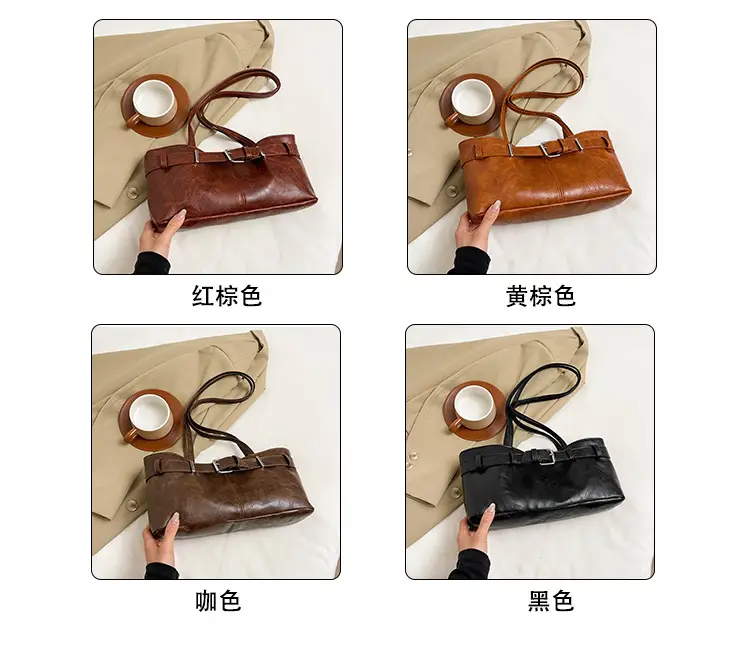 2025 Retro Brown Leather Shoulder Bag for Women — feature 3
