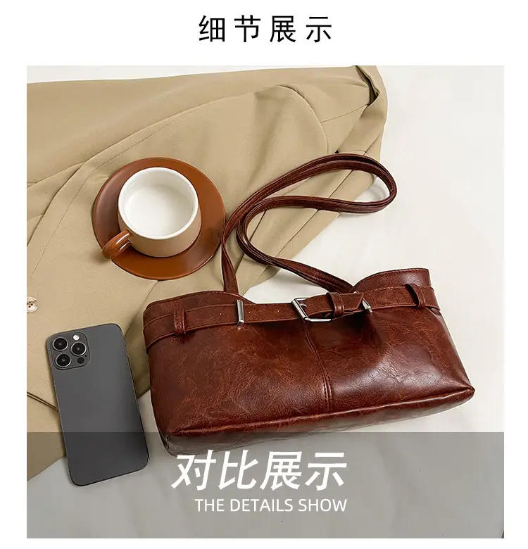 2025 Retro Brown Leather Shoulder Bag for Women — feature 5
