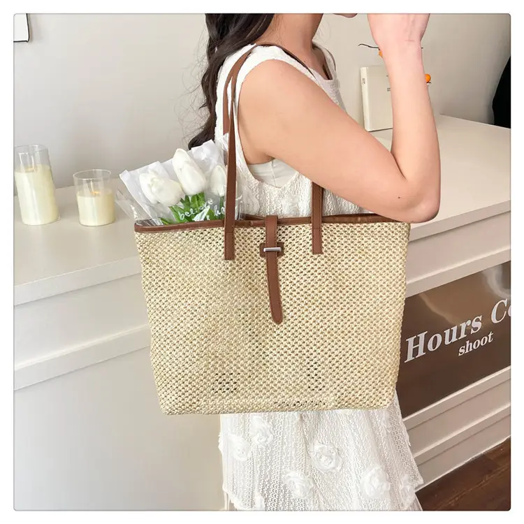 Western Straw Tote Bag Large Capacity 2025 Spring — feature 17
