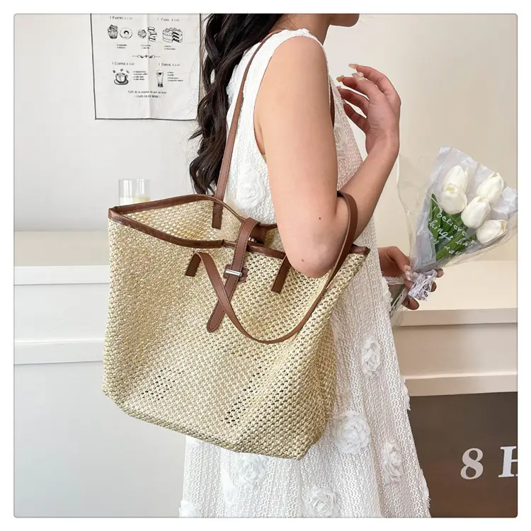 Western Straw Tote Bag Large Capacity 2025 Spring — feature 20