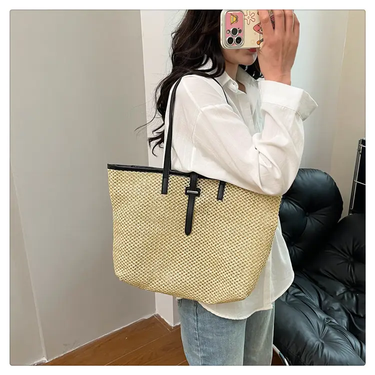 Western Straw Tote Bag Large Capacity 2025 Spring — feature 22