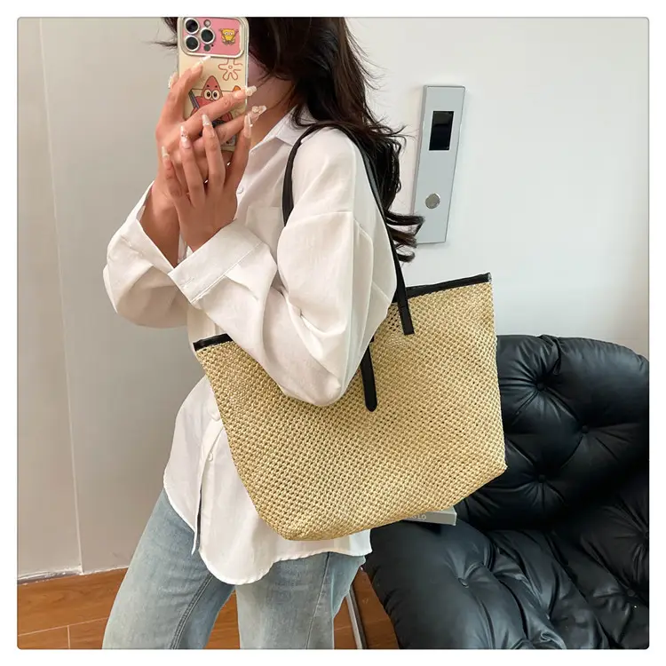 Western Straw Tote Bag Large Capacity 2025 Spring — feature 23