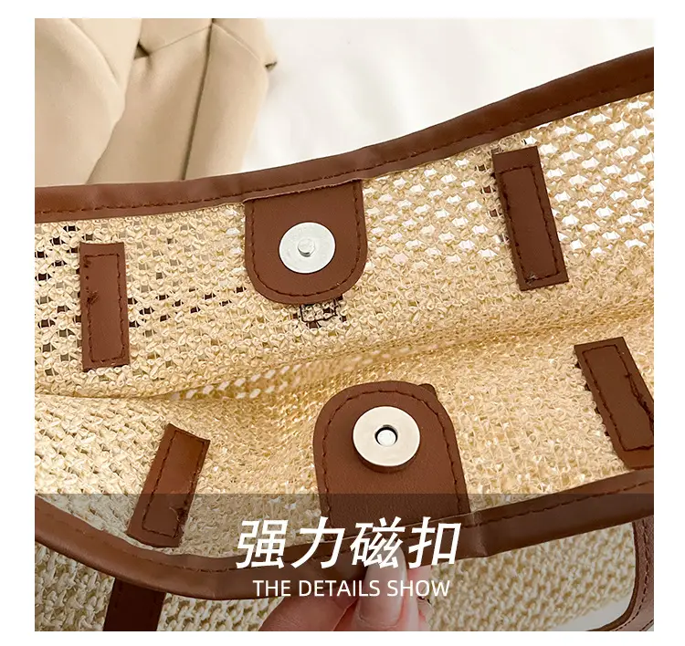 Western Straw Tote Bag Large Capacity 2025 Spring — feature 6