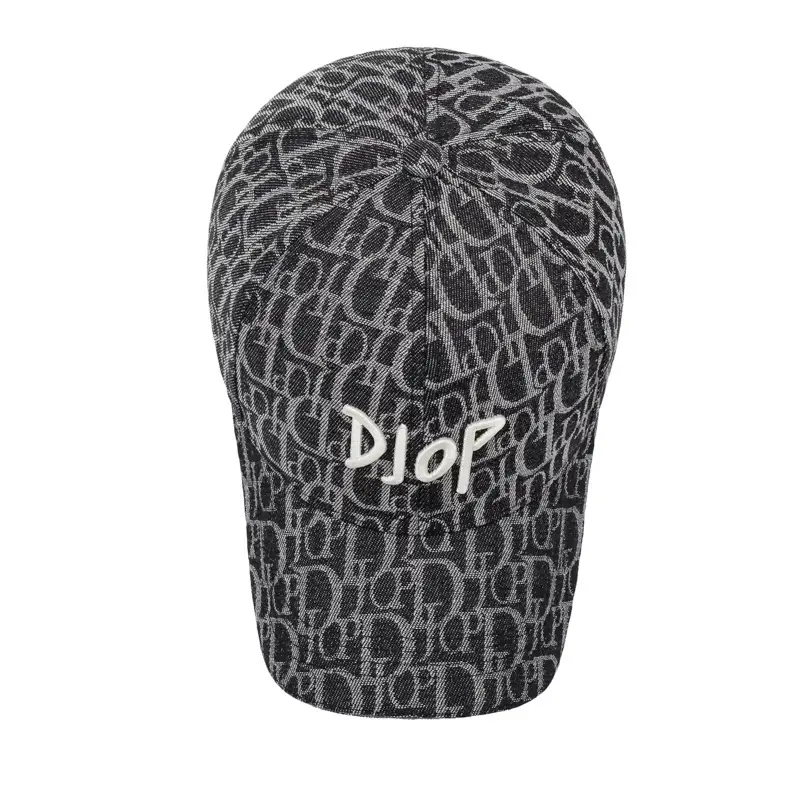 Men's Blue Printed Baseball Cap with "BOP" Embroidery - Image 7