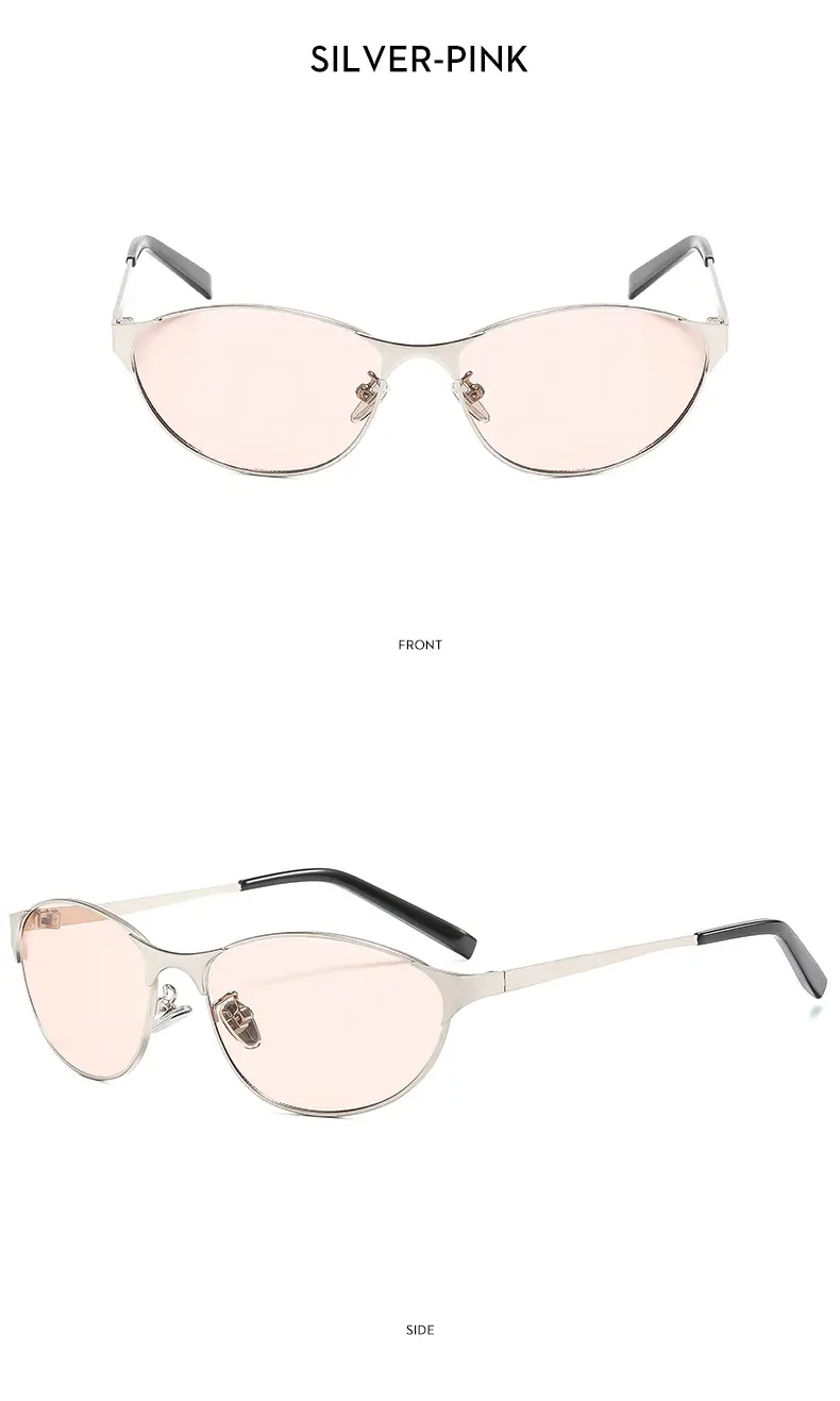 American Cat's Eye Wind Sunglasses Gold Frame — feature 16