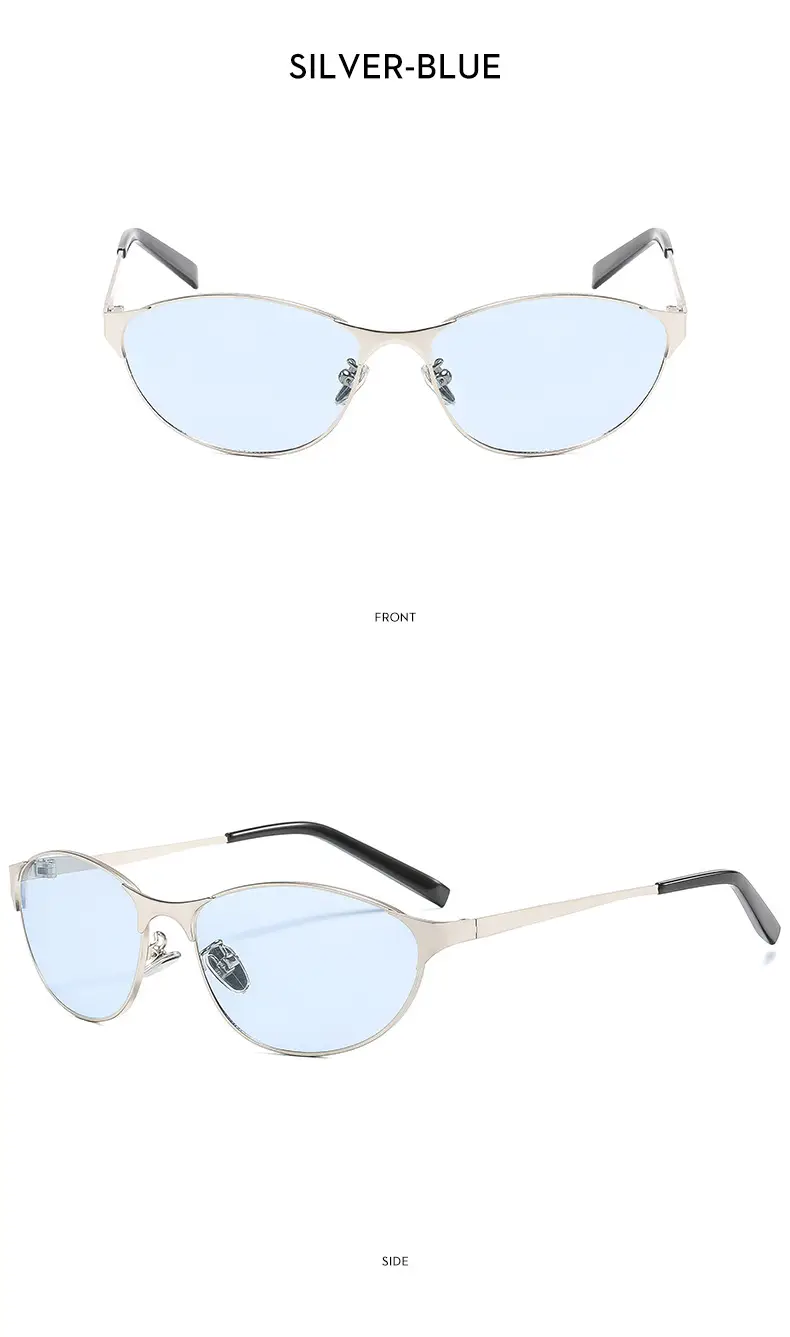 American Cat's Eye Wind Sunglasses Gold Frame — feature 17