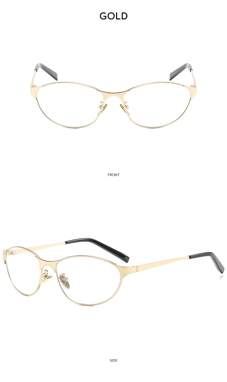 American Cat's Eye Wind Sunglasses Gold Frame — feature 19