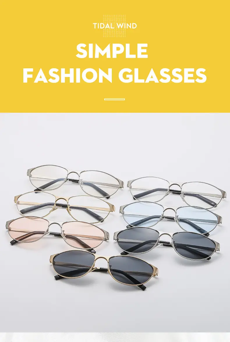 American Cat's Eye Wind Sunglasses Gold Frame — feature 5