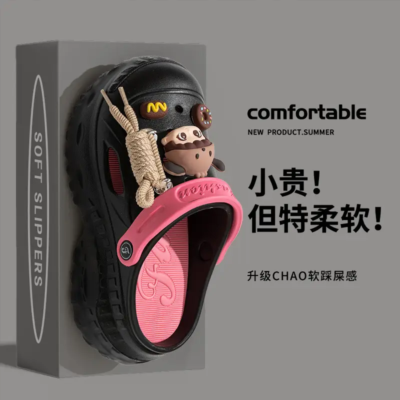 Cartoon Cute Toe-Toe Sandals, Beach Shoes, Thick-Soled Clogs, Women's Summer Fashion Outer Wear New Style - Image 8