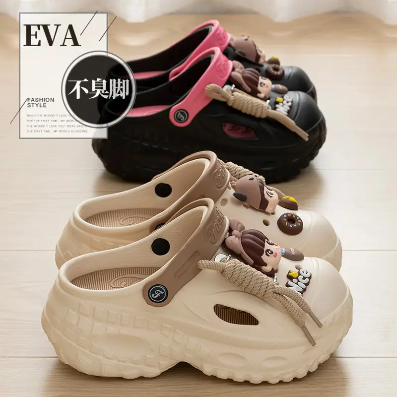 Cartoon Cute Toe-Toe Sandals, Beach Shoes, Thick-Soled Clogs, Women's Summer Fashion Outer Wear New Style - Image 9