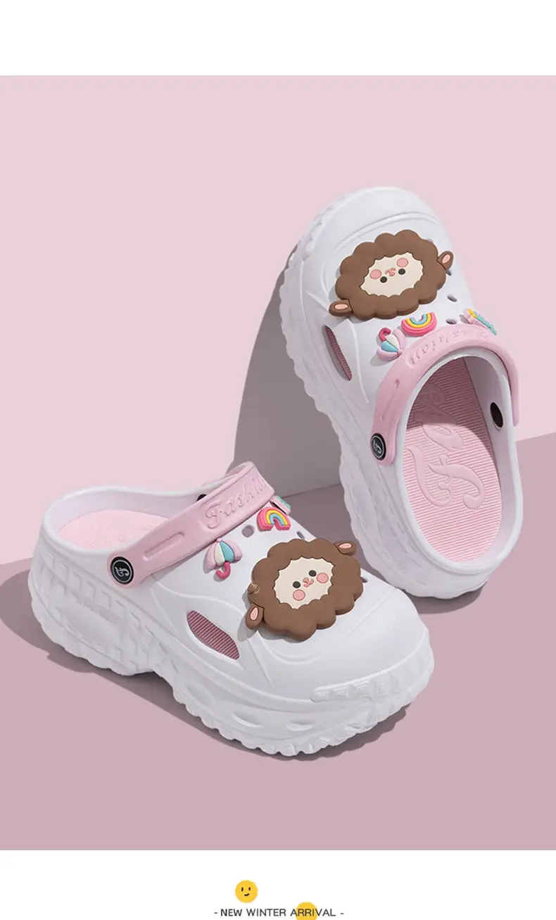 Cartoon Cute Toe-Toe Sandals, Beach Shoes, Thick-Soled Clogs, Women's Summer Fashion Outer Wear New Style — feature 3