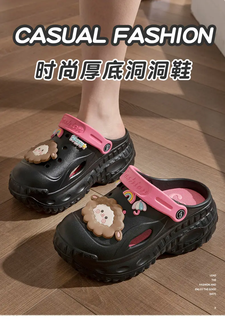 Cartoon Cute Toe-Toe Sandals, Beach Shoes, Thick-Soled Clogs, Women's Summer Fashion Outer Wear New Style — feature 5
