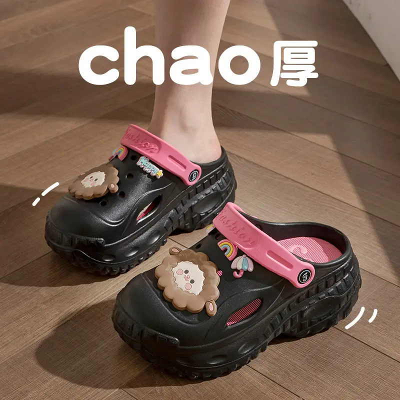 Cartoon Cute Toe-Toe Sandals, Beach Shoes, Thick-Soled Clogs, Women's Summer Fashion Outer Wear New Style - Image 2