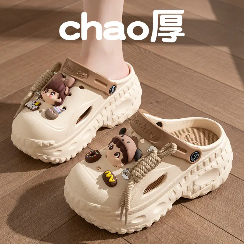 Cartoon Cute Toe-Toe Sandals, Beach Shoes, Thick-Soled Clogs, Women's Summer Fashion Outer Wear New Style - Image 4