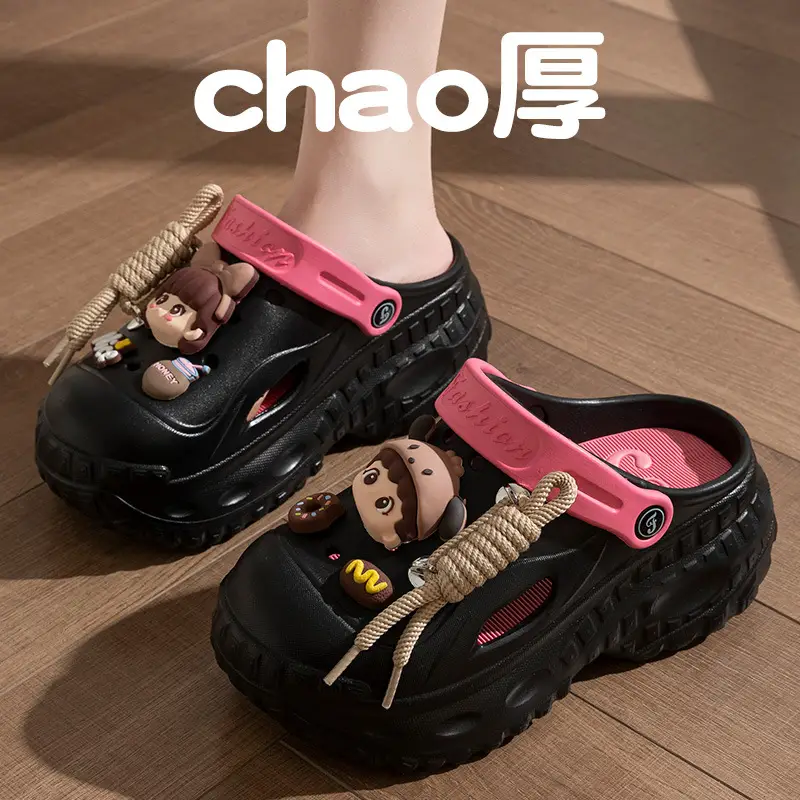 Cartoon Cute Toe-Toe Sandals, Beach Shoes, Thick-Soled Clogs, Women's Summer Fashion Outer Wear New Style - Image 5