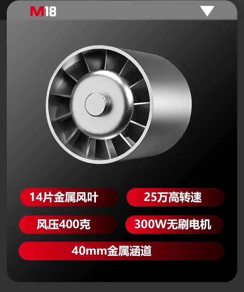 High-Speed Turbo Hair Dryer with Dust Collector — feature 26
