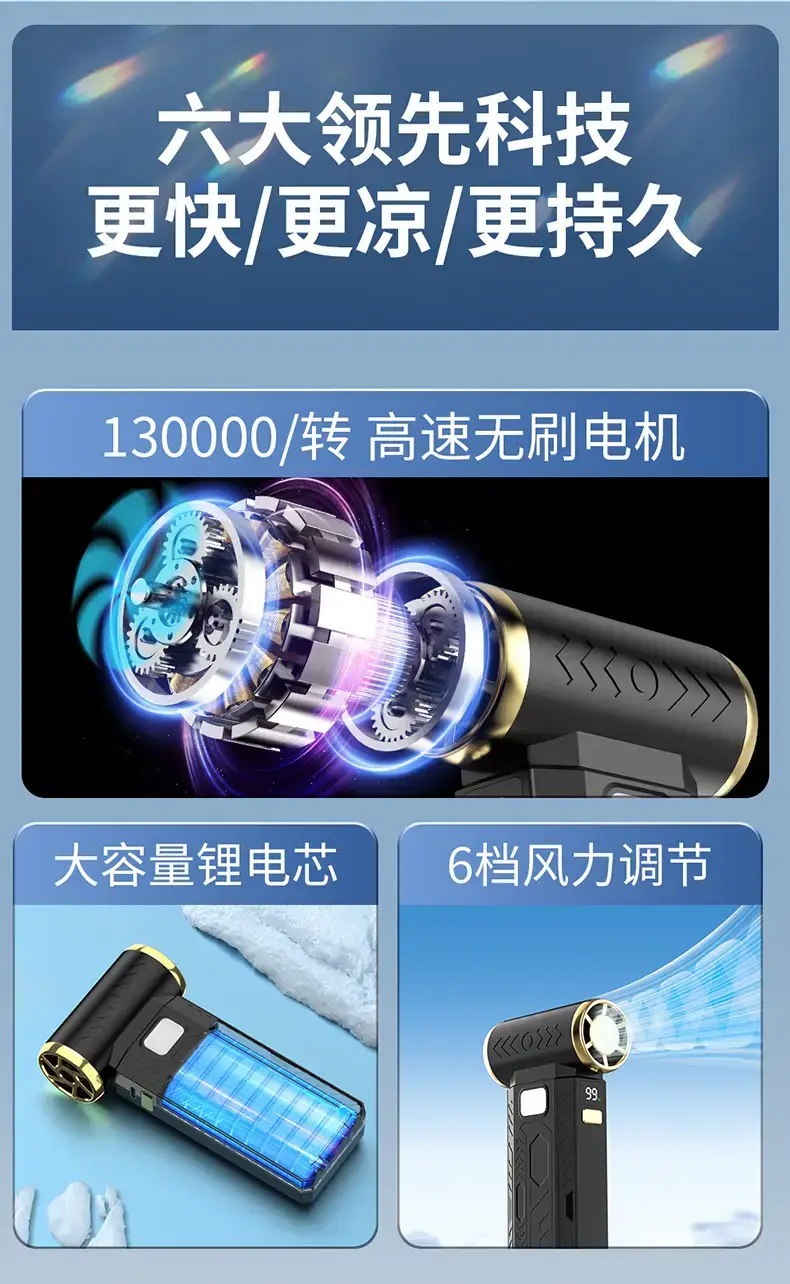 High-Speed Turbo Hair Dryer with Dust Collector — feature 4