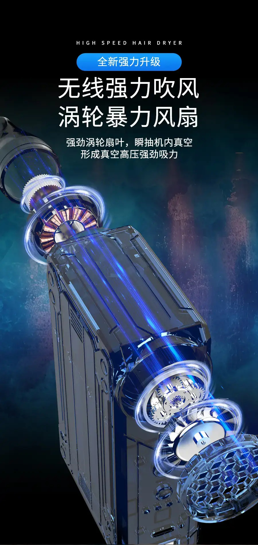 High-Speed Turbo Hair Dryer with Dust Collector — feature 41