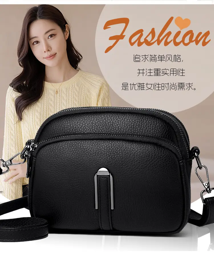 Black Textured Crossbody Bag for Women 2025 — feature 2