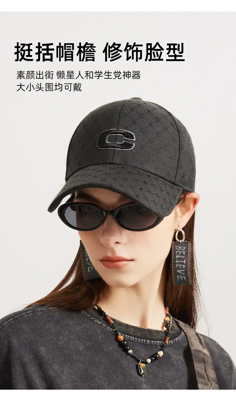 Men Black Embroidered Hip-Hop Cap Baseball Cap — feature 11