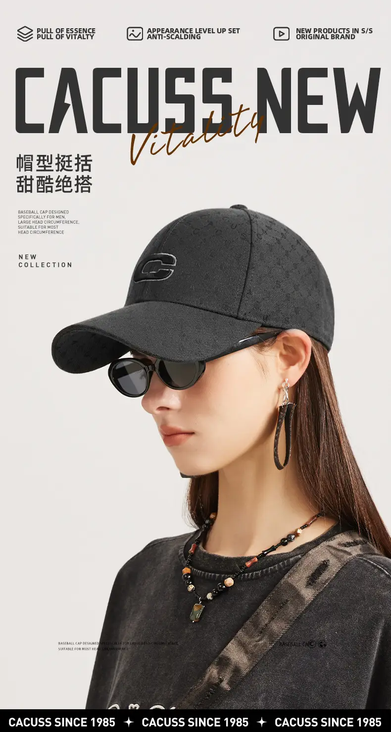 Men Black Embroidered Hip-Hop Cap Baseball Cap — feature 8