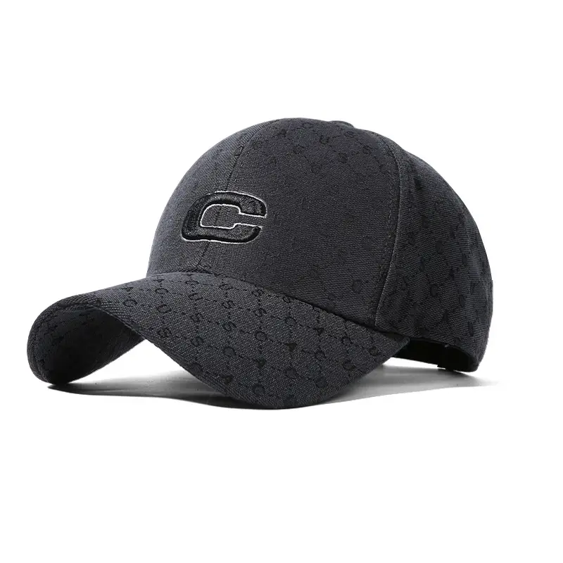 Men Black Embroidered Hip-Hop Cap Baseball Cap — feature 19