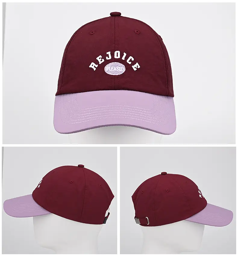 Rejoe Baseball Cap Cream Maroon Wholesale — feature 13