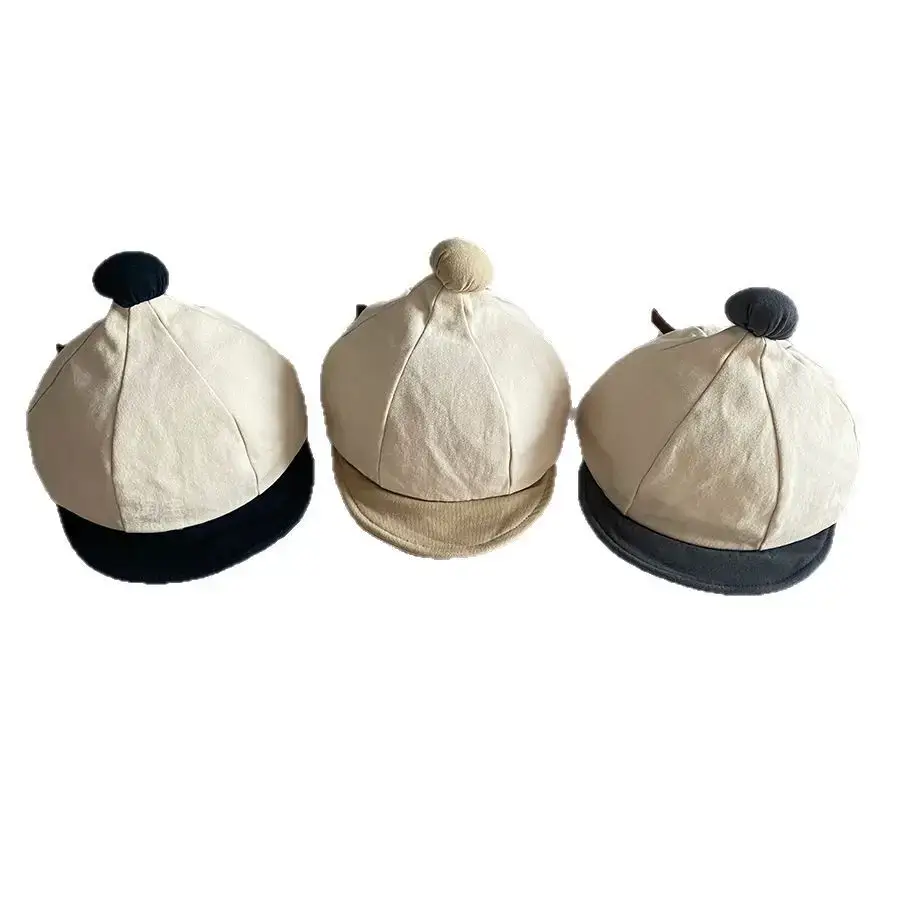 Baby Bean Hat Cotton Linen Spring Autumn Small - Image 9