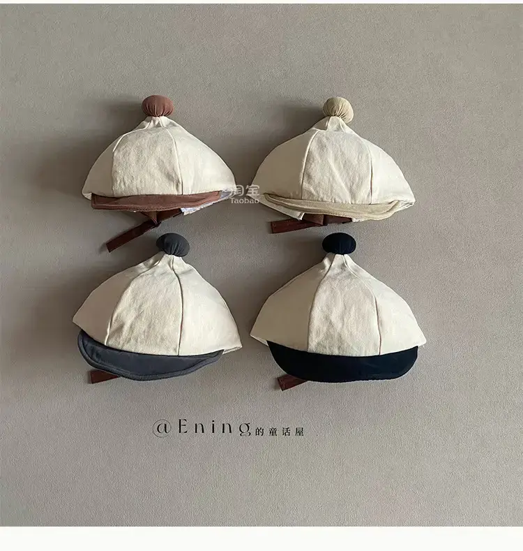 Baby Bean Hat Cotton Linen Spring Autumn Small — feature 10