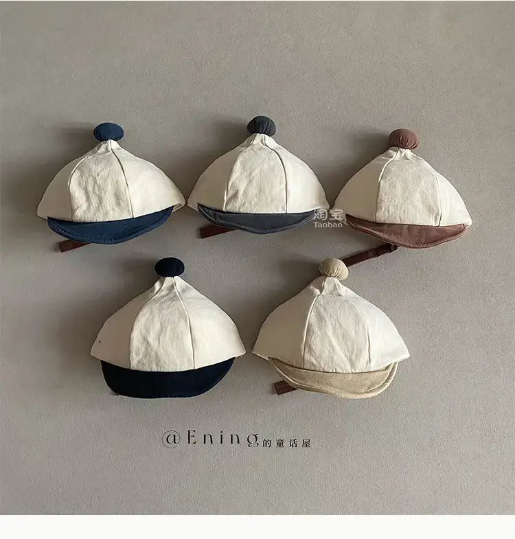 Baby Bean Hat Cotton Linen Spring Autumn Small — feature 13