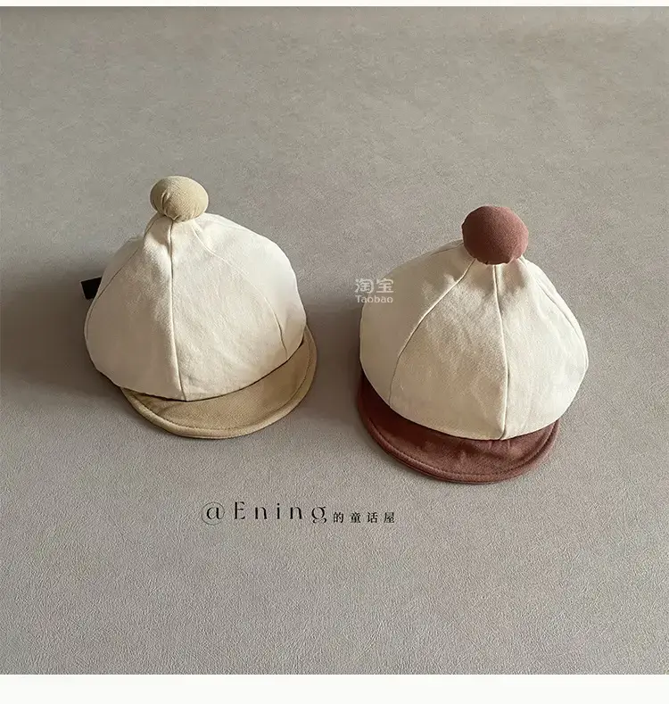 Baby Bean Hat Cotton Linen Spring Autumn Small — feature 6