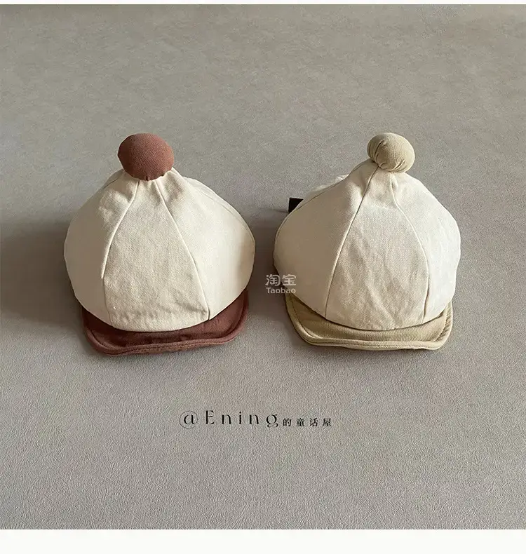 Baby Bean Hat Cotton Linen Spring Autumn Small — feature 7