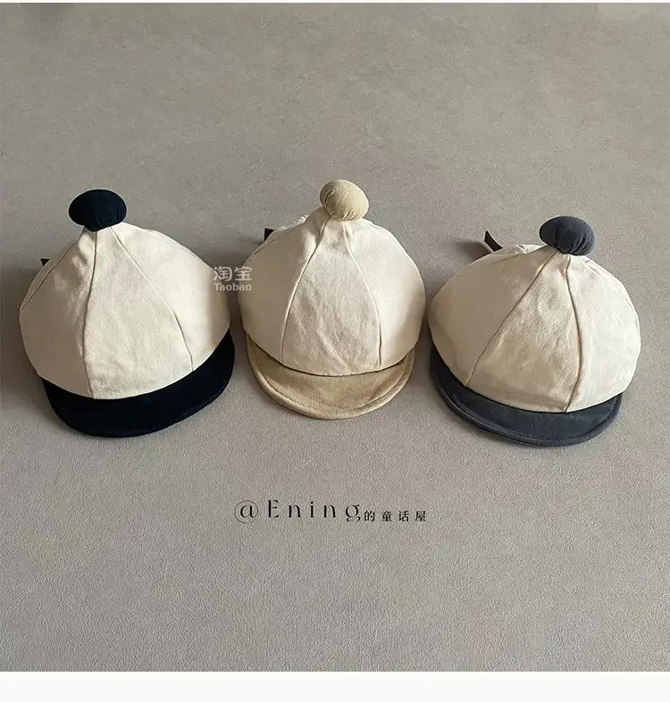 Baby Bean Hat Cotton Linen Spring Autumn Small — feature 8